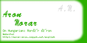 aron morar business card